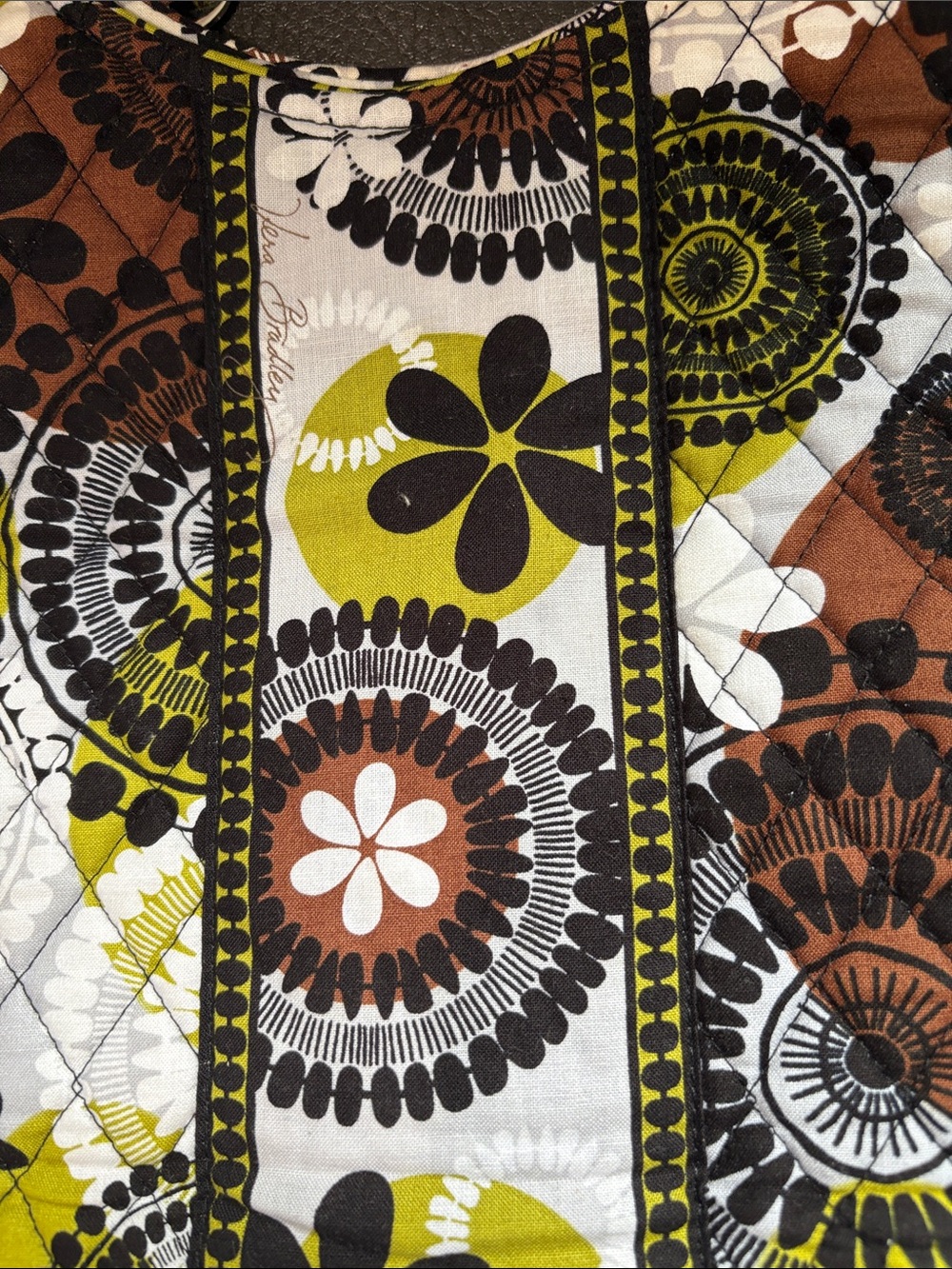 Vera Bradley crossbody bag in brown, black and olive floral - Picture 9 of 10